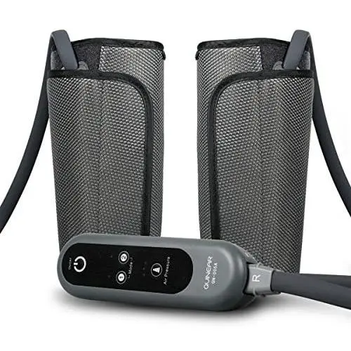 QUINEAR Air Compression Leg Massager for Circulation Calf Wraps Massage for Muscle Relaxation with Handheld Controller 2 Modes 3 Intensities
