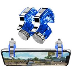 Newseego Mobile Game Controllers, Phone Triggers for Mobile Phone, Shooter Sensitive Controller Joysticks Aim & Fire Trigger Keys for Knives Out/Rules of Survival (1 Pair Mobile Triggers)-Blue