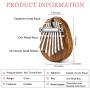 Kalimba Portable Mini 8 Key Thumb Piano Marimba Mbira Kisanji Musical Good Accessory Pendant Finger Piano Gift for Adults and Children