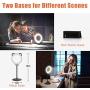 Ring Light,6inch Led Ring Light Kit Adjustable Desktop Lamp USB Plug with Stand,Lusweimi Mini Tabletop Light for Live Stream/Makeup/YouTube Video, 3 Light Modes & 11 Level (Black)