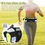 URPOWER Running Belt Multifunctional Zipper Pockets Water Resistant Waist Bag, with 2 Water Bottles Waist Pack for Running Hiking Cycling Climbing and for 6.1 inches Smartphones