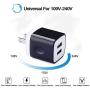 Phone Wall Plug, Charging Plug 2-Pack USB 5V/2.1A Wall Charger Adapter Plug Compatible for iPhone X/8/7, 7 Plus, 6, 6s, 5, 5S, iPad, iPod, Samsung S5 S6 S7 Edge, Google Pixel, HTC, LG, Nokia
