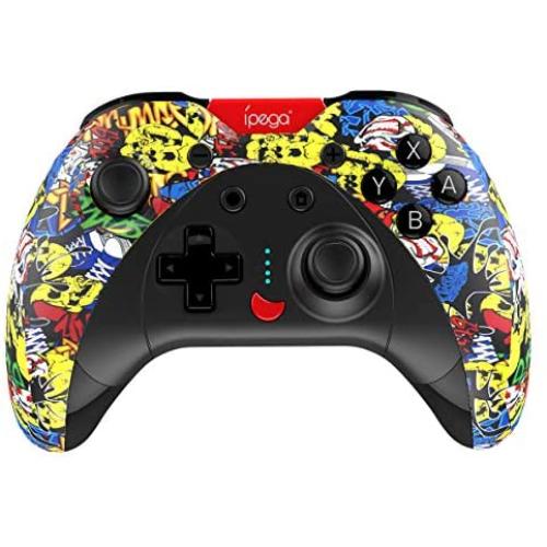 ipega-PG-SW023 Bluetooth Wireless Gamepad with Vibrating six-axis Function for N-Switch PS3 Galaxy S10/S10+ Galaxy S20 S20+5G LG Oppo VIVO MI Android Smartphone Tablet (Win 7 and Above) (Color)