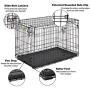 MidWest Homes for Pets Dog Crate | iCrate Single Door & Double Door Folding Metal Dog Crates | Fully Equipped