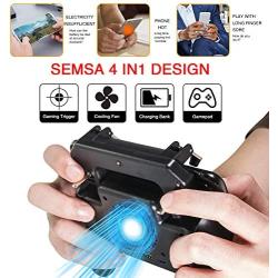 GAMESUN PUBG Mobile Game Controller Upgraded 2000mAh,Gaming Grip Joystick Trigger Adjustable Gamepad Phone Cooling Pad Power Bank for 4.7-6.5" iOS/Android Knives Out/Rules of Survival Shoot/Fortnite