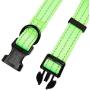 Mile High Life Dog Collar | Nylon with Reflective Three 3M Straps | Lime Green Hot Blue Pink Purple Red
