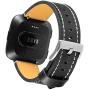 Henoda Compatible with Fitbit Versa Bands, Classic Genuine Leather Replacement Wristband Adjustable Fitness Strap for Fitbit Versa Women Men