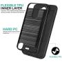CasemartUSA Phone Case for [LG Rebel 4 LTE (L212VL, L211BL)], [Protech Series][Black] Shockproof Cover Impact Resistant for Rebel 4 LTE (Tracfone, Simple Mobile, Straight Talk, Total Wireless)