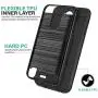 CasemartUSA Phone Case for [LG Rebel 4 LTE (L212VL, L211BL)], [Protech Series][Black] Shockproof Cover Impact Resistant for Rebel 4 LTE (Tracfone, Simple Mobile, Straight Talk, Total Wireless)
