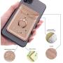 Toydoooco Phone Card Holder Adhesive Wallet Cell Phone Pocket Credit Card ID Case for Back of Phone,3M Sticker, Stick-on,Card Sleeve for iPhone,Samsung, Smartphones (Gold)