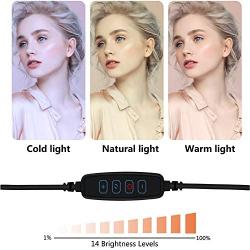 Ring Light with Stand, LED Selfie Ring Light YouTube Video Makeup Phone, 2020 Newest for YouTube Video/Photography (Black-12 Inch)