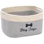 Morezi Cotton Rope Dog Toy Basket with Handle, Large Dog bin, pet Bed, pet Toy Box- Perfect for organizing pet Toys, Blankets, leashes