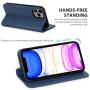 SHIELDON iPhone 11 Pro Case, Genuine Leather iPhone 11 Pro Wallet Auto Sleep Wake Flip Magnetic Cover RFID Blocking Card Slots Holder Kickstand Case Compatible with iPhone 11 Pro (5.8") - Royal Blue