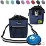 PetAmi Dog Treat Pouch | Dog Training Pouch Bag with Waist Shoulder Strap, Poop Bag Dispenser and Collapsible Bowl | Treat Training Bag for Treats, Kibbles, Pet Toys | 3 Ways to Wear