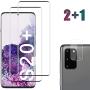 [2 Pack] Galaxy S20 Plus Screen Protector Tempered Glass Include a Camera Lens Protector,Glass Screen Protector with 3D Curved HD Clear Full Coverage for Samsung Galaxy S20 Plus