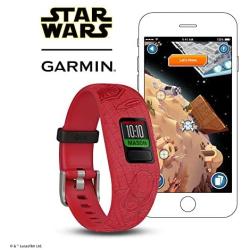 Garmin vívofit Jr 2, Kids Fitness/Activity Tracker, 1-Year Battery Life, Adjustable Band, Star Wars Dark Side, Red