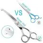 Dog Grooming Scissors, Heavy Duty Stainless Steel Dog Grooming kit With Thinning Shears & Comb & Down-curved shears -Safety Rounded Tip Sharp Durable Shears Best for Trimming