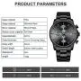 GOLDEN HOUR Mens Watches with Black/Silver Stainless Steel and Metal Casual Waterproof Chronograph Quartz Watch, Auto Date in Colorful Hands GOLDEN HOUR Mens Watches with Black/Silver Stainless Steel and Metal Casual Waterproof Chronograph Quartz Watch, Auto Date in Colorful Hands