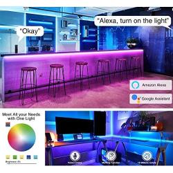 Kaforto Smart LED Strip Lights 33.5 ft, WiFi Smart Phone APP Controlled, 300LEDs Waterproof IP65 & Music SYNC LED Lights Strip, Working with Alexa & Google Assistant for Bedroom,TV,Kitchen,Parties.