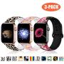 Haveda Cheetah Bands Compatible for Apple Watch Series 5 Series 4 40mm, Leopard Print iWatch Bands 38mm Womens for iwatch Series 3 2/1, Leopard Wristband Men Kids S/M 3Pack Leopard/Cloud/Pink Flower