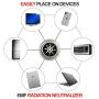 My-JAXO Premium 6 Pack EMF Radiation Stickers for Phone - Emf Protection Cell Phone - Radiation Protection for Cell Phone - Emf Blocker - Absorbs EMF Radiation - Remove EMF Waves EMF Shield Silver