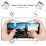 YaLiu 3 Triggers Mobile Game Controller, Transparent Gaming Triggers Aim and Shoot Buttons for PUBG/Knives Out/Rules of Servival Jostick for Android iOS Phone