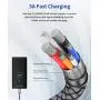 USB-C Cable 3A Fast Charging, JSAUX 3-Pack (10ft+6.6ft+3.3ft)USB A to Type C Charger Charge Nylon Braided Cord Compatible with Samsung Galaxy S10 S10E S9 S8 Plus Note 10 9 8,Moto Z,LG G8, USB C(Grey)