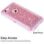 Anuck iPhone 8 Case, iPhone 7 Case, 3 in 1 Hybrid Heavy Duty Defender Case Sparkly Floating Liquid Glitter Protective Hard Shell Shockproof TPU Cover for Apple iPhone 7/ iPhone 8 4.7 inch - Pink