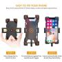 Bike Phone Mount,360°Rotation Bicycle & Motorcycle Handlebar Phone Holder for iPhone Android GPS Other Devices Between 4 to 7 inches