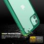 Diaclara iPhone 11 Case, Full Body Rugged Case with Built-in Touch Sensitive Anti-Scratch Screen Protector, Soft TPU Bumper Case Cover Clear Designed for iPhone 11 6.1" (Green and Clear)