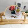 Size Adjustable Round Embroidery Frame Hoop Stand Holder Wood Easy Operation