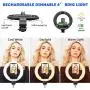 SYOSIN Selfie Ring Light with Tripod Stand and Phone Holder, 6” Rechargeable LED Dimmable Ring Light Selfie Stick Tripod with Bluetooth Remote Control for Live Stream,Makeup,YouTube Video SYOSIN Selfie Ring Light with Tripod Stand and Phone Holder, 6” Rechargeable LED Dimmable Ring Light Selfie Stick Tripod with Bluetooth Remote Control for Live Stream,Makeup,YouTube Video