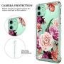 Case for iPhone 11,Cutebe Shockproof Series Hard PC+ TPU Bumper Protective Case for Apple iPhone 11 6.1 Inch Crystal (Floral)