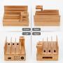 InkoTimes Charging Station with 5-Port USB Charger, Bamboo Charging Station for Multiple Devices of Apple iWatch iPhone iPad Samsung, Universal iOS and Android Cell Phones & Tablets