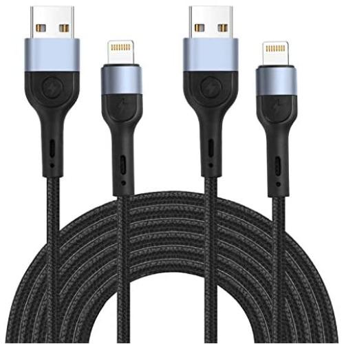 Apple MFI Certified iPhone Charger 10ft, CyvenSmart 2 Pack Fast Charger Nylon Braided Lightning Cable 10 Foot, iPhone Charging Cables for iPhone Xs XR X 8 8+ 7 7+ 6 6+ 11 Pro iPad iPod