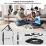 WONEW 12" Selfie Ring Light with Tripod Stand 66", Flexible Phone Holder, Bluetooth Remote Control and Carry Bag for Live Stream/Makeup/YouTube Video/Photography, Compatible with iPhone and Android