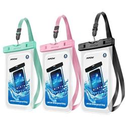 Mpow Universal Waterproof Case, 3 Pack Waterproof Phone Pouch Underwater IPX8 Dry Bag Compatible iPhone 11/11 Pro Max/Xs Max/XS/XR/X/8P, Galaxy S20/S10/S9, Google/HTC up to 6.8" (Pink Blue Black)