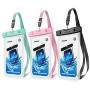 Mpow Universal Waterproof Case, 3 Pack Waterproof Phone Pouch Underwater IPX8 Dry Bag Compatible iPhone 11/11 Pro Max/Xs Max/XS/XR/X/8P, Galaxy S20/S10/S9, Google/HTC up to 6.8" (Pink Blue Black)
