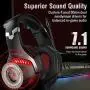 ONIKUMA PS4 Headset-K1 -Gaming Headset Xbox one Headset Gaming Headphone with Surround Sound, RED LED Light & Noise Canceling Microphone for PS4,PC,Mac,Xbox One(Adapter Not Included) ONIKUMA PS4 Headset-K1 -Gaming Headset Xbox one Headset Gaming Headphone with Surround Sound, RED LED Light & Noise Canceling Microphone for PS4,PC,Mac,Xbox One(Adapter Not Included)