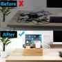 Bamboo Charger Station for Multiple Devices Sendowtek 6 in 1 USB Charging Station with 5-Port for Cell Phone Tablet Electronic, Watch Stand Earbuds Docking Station Organizer-5 Mixed Cables Included