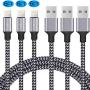 iPhone Charger, YOKERSU Nylon Braided Lightning Cable 3PACK 6ft Extra Long High Speed Data Sync Transfer Charging Cord Compatible with iPhone Xs MAX XR X 8 Plus 7 Plus 6S Plus 6 Plus SE 5S iPad(Gray) iPhone Charger, YOKERSU Nylon Braided Lightning Cable 3PACK 6ft Extra Long High Speed Data Sync Transfer Charging Cord Compatible with iPhone Xs MAX XR X 8 Plus 7 Plus 6S Plus 6 Plus SE 5S iPad(Gray)