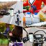 Bike & Motorcycle Phone Holder, 360°Rotation Detachable Universal Bike Phone Mount Silicone Adjustable Motorcycle Bicycle Phone Mount, for 4.5"-7.0" Smart Phones iPhone 11 Pro Max/X/XS (Black)