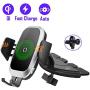 Wireless Car Charger CD Mount, Auto Clamping CD Slot Phone Mount Air Vent Qi Charger Compatible with Samsung Galaxy S10 Plus S9 S8 S7 S6 Note 10 9 8 iPhone 11 Pro XS Max XR X 8