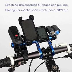 KANGBUKE Bike Handlebar Extender, Bicycle Handlebar Extension Aluminum Alloy Mount Holder Double Clamp Bike Bracket Bicycle Accessories for Flashlight Speedometer