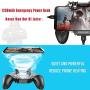 Mobile Game Controller w/ L1R1 L2R2 Triggers [ 6 Finger ], PUBG/COD Mobile Controller w/Cooling Fan & 1200mAh Power Bank, Gaming Grip Joystick Gamepad, Shoot Aim Keys for 4.7-6.5" Android iOS Phone