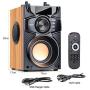 Portable Bluetooth Speaker Subwoofer Heavy Bass Wireless Outdoor Party Speaker MP3 Player Line in Speakers Support Remote Control FM Radio TF Card LCD Display for Home Party Phone Computer PC