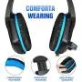 Xbox One Gaming Headset, PHOINIKAS H1 Wired Gaming Headset for PS4, PC, Laptop, Mac, iPad, Nintendo Switch Games, Over Ear Headphone with Microphone, Bass 5.1 Surround, LED Light, Gift for Kids (Blue) Xbox One Gaming Headset, PHOINIKAS H1 Wired Gaming Headset for PS4, PC, Laptop, Mac, iPad, Nintendo Switch Games, Over Ear Headphone with Microphone, Bass 5.1 Surround, LED Light, Gift for Kids (Blue)