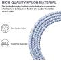 Manords Phone Charger, 4 Pack(3+6+6+10ft) Long High-Speed Nylon Braided Phone Cable Compatible with Phone Xs/Max/XR/X/8/8Plus/7/7Plus/6S/6S Plus and More (Gray White)