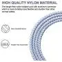 Manords Phone Charger, 4 Pack(3+6+6+10ft) Long High-Speed Nylon Braided Phone Cable Compatible with Phone Xs/Max/XR/X/8/8Plus/7/7Plus/6S/6S Plus and More (Gray White)