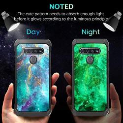 BENTOBEN LG K51 Case, LG Reflect Case, LG Q51 Case, Slim Fit Glow in The Dark Shockproof Hybrid Hard PC Soft TPU Bumper Two Layers Protective Girls Women Men Cover for LG K51/Q51 (2020), Space Nebula